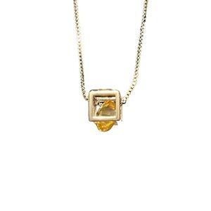 Cube Birthstone Necklace 3 D